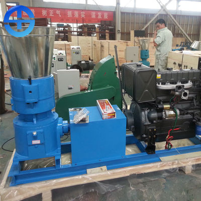 디젤 발전기인 300 밀리미터 플래트 다이 400 kg/H 잔디 팰릿기